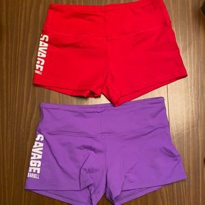 2 Pair Size Small Savage Barbell Shorts